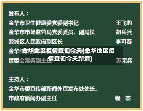 金华地区疫情查询今天(金华地区疫情查询今天新增)-第2张图片
