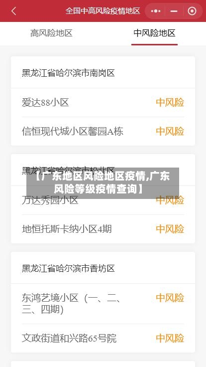 【广东地区风险地区疫情,广东风险等级疫情查询】